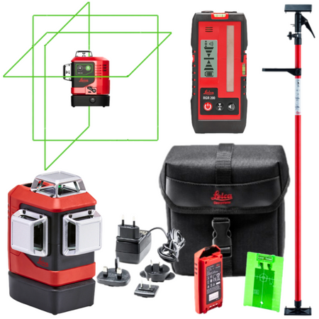 LEICA LINO L6G LASER KRZYŻOWY ZIELONY 3X360 + TYCZKA CLR290 + ODBIORNIK RGR200