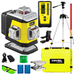 NIVEL SYSTEM LASER KRZYŻOWY CL4B BLUETOOTH + SJJ-M1 EX STATYW + RD800 CZUJNIK + LS24 ŁATA
