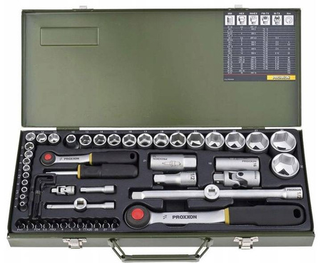 ZESTAW KLUCZY NASADOWYCH PROXXON 1/2 i 1/4 CALA