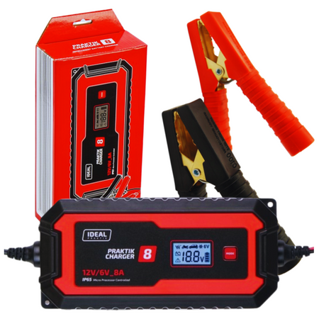 IDEAL PCHARGE8 PRAKTIK CHARGER 8 LCD 6/12V
