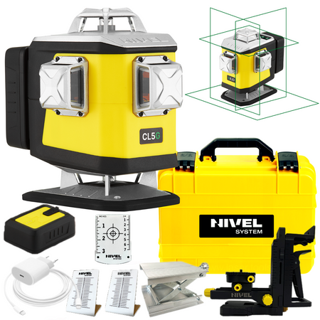 NIVEL CL5G LASER KRZYŻOWY BLUETOOTH + STATYW + CZUJNIK RD800 + ŁATA
