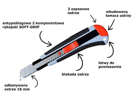 ABRABORO NÓŻ Z OSTRZEM 18MM AB00000118