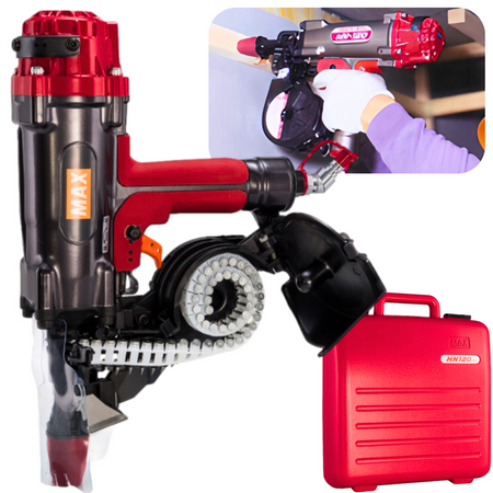 GWOŹDZIARKA MAX HN120 DO STALI BETONU DREWNA