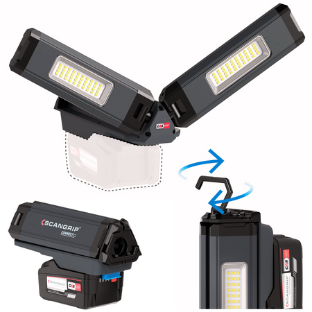 SCANGRIP LAMPA Z DWOMA GŁOWICAMI 2500 LM DUO CONNECT 03.6111C