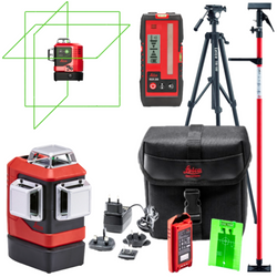 LEICA LINO L6G LASER KRZYŻOWY ZIELONY 3X360 + TYCZKA CLR290 + STATYW TRI105 + ODBIORNIK RGR200