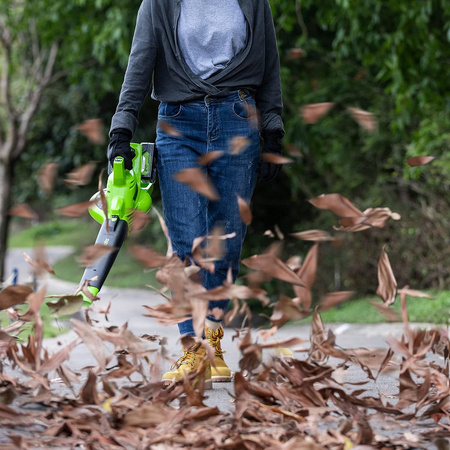 GREENWORKS GD24X2BVK4 DMUCHAWA/ODKURZACZ 2X 24V + 2X AKUMULATOR + ŁADOWARKA 2A DUAL