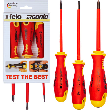 FELO FL41393194 ZESTAW 3 WKRĘTAKÓW ERGONIC VDE