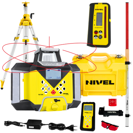 NIVEL SYSTEM NIWELATOR LASEROWY NL720R DIGITAL + SJJ32 STATYW + LS24 ŁATA