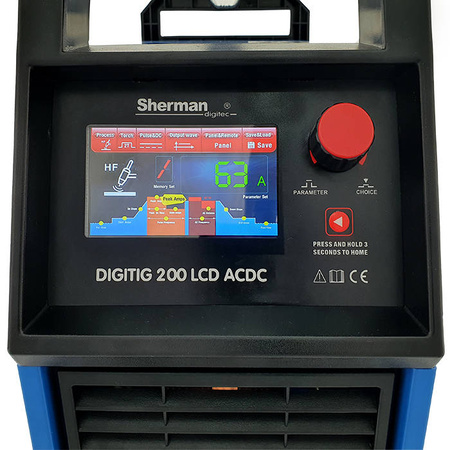 SPAWARKA INWERTOROWA DIGI TIG 200 LCD ACDC SHERMAN