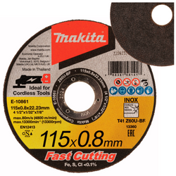 Extra cienka tarcza tnąca 115 x 0,8 x 22,23 mm, Z60U