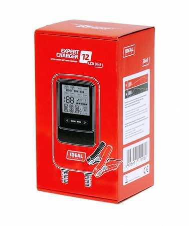 IDEAL PROSTOWNIK DO ŁADOWANIA I TESTOWANIA AKUMULATORÓW EXPERT CHARGER 12 LCD 3IN1