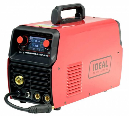 ZESTAW IDEAL TECNO MIG 210 PULSE LCD MIG/TIG/MMA SYNERGIC ALU