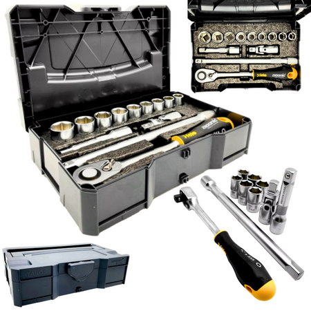 FELO FL05681318 ZESTAW KLUCZY 13-CZĘŚCIOWY 1/2” Z GRZECHOTKĄ ERGONIC