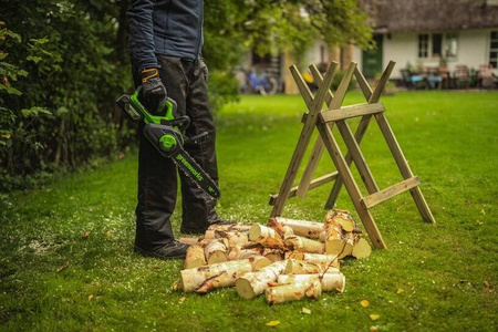 GREENWORKS GD24CS30K4 24V PILARKA ŁAŃCUCHOWA ZESTAW ŁADOWARKA + AKU 4AH