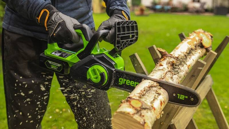 GREENWORKS GD24CS30K4 24V PILARKA ŁAŃCUCHOWA ZESTAW ŁADOWARKA + AKU 4AH