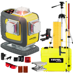 NIVEL SYSTEM LASER KRZYŻOWY CL4D-R BLUETOOTH + SJJ-M1 EX STATYW + LS24 ŁATA + LP36 TYCZKA
