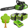 GREENWORKS GD40CS18K2X 40V PILARKA ŁAŃCUCHOWA 40CM + 2X AKUMULATOR 2AH + ŁADOWARKA