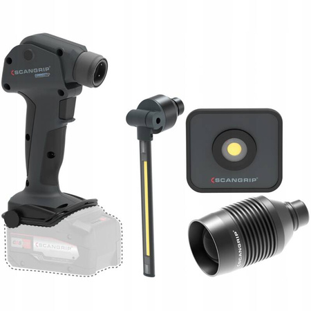 SCANGRIP LAMPA Z WYMIENNYMI GŁOWICAMI MULTILIGHT BODY