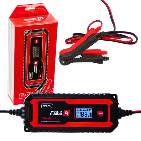 IDEAL PROSTOWNIK PRAKTIK CHARGER 4 LCD 6/12V