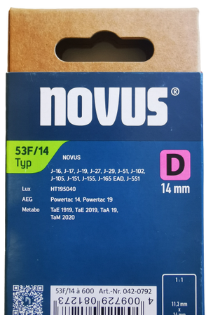 NOVUS ZSZYWKI TYP D 53 F/14 600 SZT