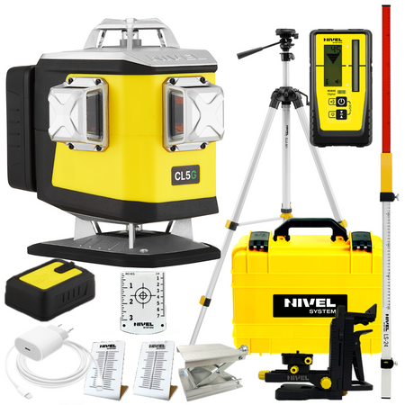 NIVEL CL5G LASER KRZYŻOWY BLUETOOTH + STATYW + CZUJNIK RD800 + ŁATA