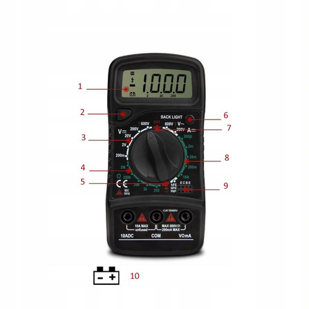 MIERNIK PRĄDU CYFROWY XL830L