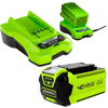 GREENWORKS 40V ZESTAW STARTOWY ŁADOWARKA + AKUMULATOR 2 AH (GSK40B2)