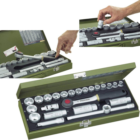 PROXXON ZESTAW Z GRZECHOTKĄ 3/8 CALA PR23110