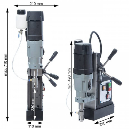 MAGNUM HGMD 32-60 WIERTARKA MAGNETYCZNA Z MOŻLIWOŚCIĄ GWINTOWANIA