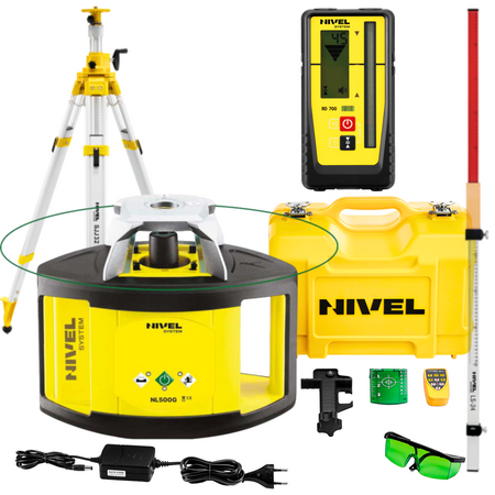 NIVEL SYSTEM NIWELATOR LASEROWY NL500G DIGITAL + SJJ32 STATYW + LS24 ŁATA