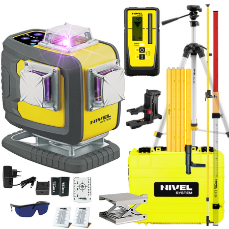 NIVEL SYSTEM LASER KRZYŻOWY CL4D-P BLUETOOTH + SJJ-M1 EX STATYW + RD800 CZUJNIK + LS24 ŁATA + LP36 TYCZKA