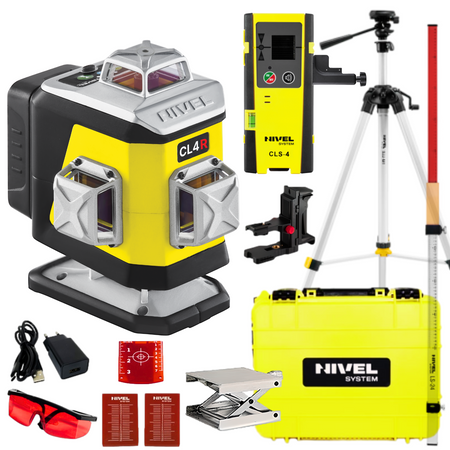 NIVEL SYSTEM LASER KRZYŻOWY CL4R + CLS-4 CZUJNIK + SJJ-M1 EX STATYW + LS-24 ŁATA