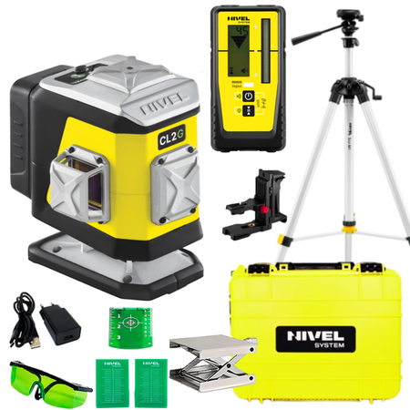 NIVEL SYSTEM LASER KRZYŻOWY CL2G BLUETOOTH + SJJ-M1 EX STATYW + RD800 CZUJNIK