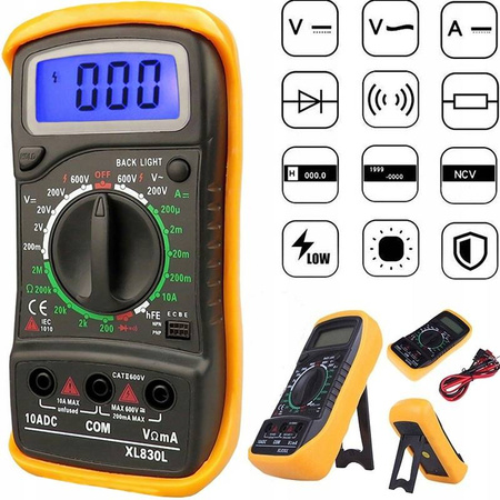 MIERNIK PRĄDU CYFROWY XL830L