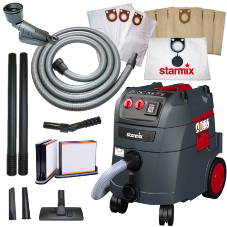 ODKURZACZ STARMIX L-1635 BASIC + 8szt WORKÓW + PRZYSTAWKA DO WIERCENIA