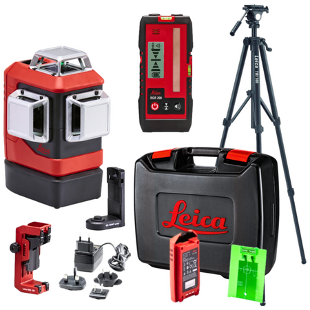 LEICA LINO L6G SET LASER KRZYŻOWY ZIELONY 3X360 + STATYW TRI105 + ODBIORNIK RGR200