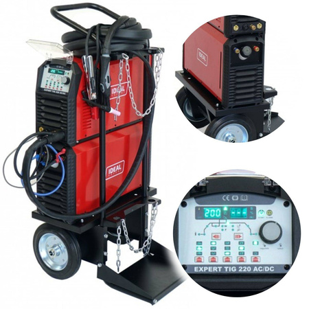IDEAL EXPERT TIG 220 AC/DC PULSE W CHŁODNICA WÓZEK
