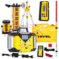 NIVEL SYSTEM NIWELATOR LASEROWY NIVEL NL740 DIGITAL + MC-1D MAGNETS + SJJ32 STATYW + LS24 ŁATA