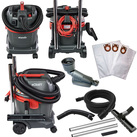 ODKURZACZ STARMIX eCraft APL-1422 EWR + WORKI MATERIAŁOWE + PRZYSTAWKA