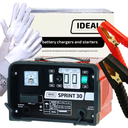 IDEAL SPRINT 30 PROSTOWNIK SPRINT 30 230V 12-24V + rękawice