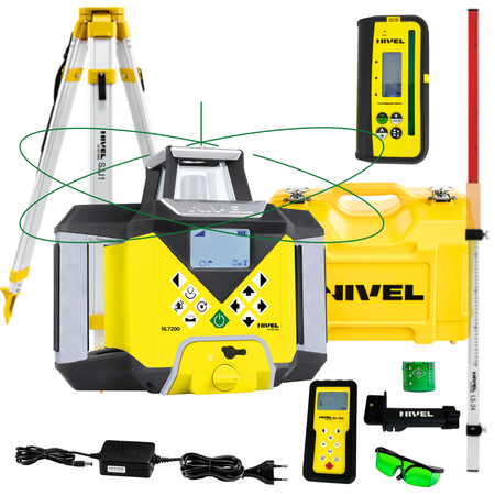 NIVEL SYSTEM NIWELATOR LASEROWY NL720G DIGITAL + SJJ1 STATYW + LS24 ŁATA