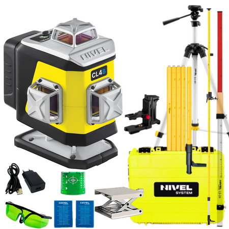 NIVEL SYSTEM LASER KRZYŻOWY CL4B BLUETOOTH + SJJ-M1 EX STATYW + LS24 ŁATA + LP36 TYCZKA