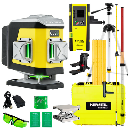 NIVEL CL3G LASER KRZYŻOWY BLUETOOTH + STATYW + CZUJNIK CLS4 + ŁATA + TYCZKA