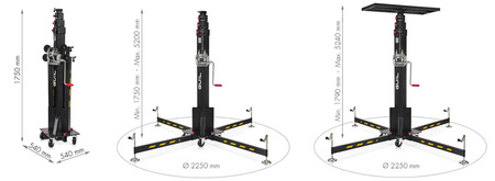 GUIL ELC 765 PODNOŚNIK TELESKOPOWY DO 230KG H 5.22M