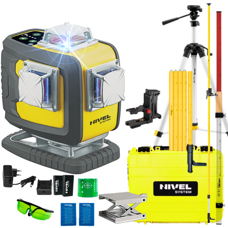 NIVEL SYSTEM LASER KRZYŻOWY CL4D-B BLUETOOTH + SJJ-M1 EX STATYW + LS24 ŁATA + LP36 TYCZKA