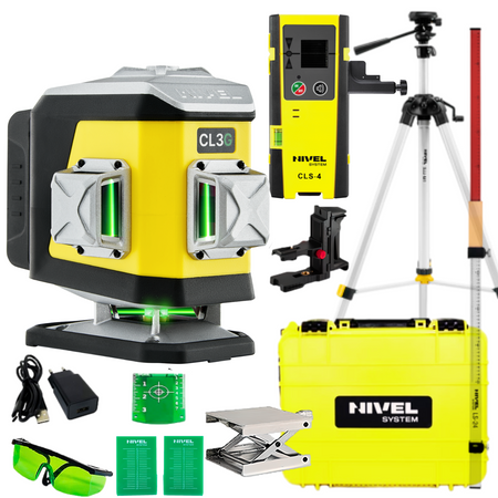 NIVEL CL3G LASER KRZYŻOWY BLUETOOTH + STATYW + CZUJNIK CLS4 + ŁATA