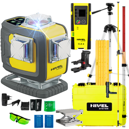 NIVEL SYSTEM LASER KRZYŻOWY CL4D-B BLUETOOTH + SJJ-M1 EX STATYW + CLS4 CZUJNIK + LS24 ŁATA + LP36 TYCZKA