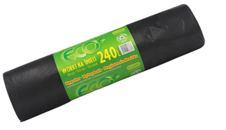 ECO 240L WORKI NA ŚMIECI WYTRZYMAŁE CZARNE 10SZT