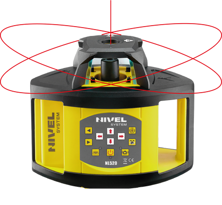 NIVEL SYSTEM NIWELATOR LASEROWY NIVEL NL520 DIGITAL + MC-1D CLAMPS + SJJ32 STATYW + LS24 ŁATA