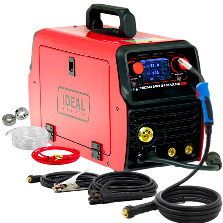 IDEAL TECNO MIG 210 PULSE LCD MIG/TIG/MMA SYNERGIC ALU